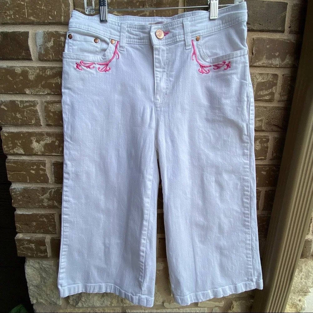 Bill Blass wide leg crop jeans, 6 - Picture 8 of 10